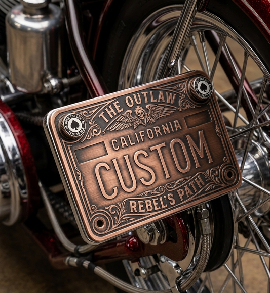 Born to Lose Live to Win Motorcycle License Plate Bolts – Set M6 Engraved Bike Tag Screws