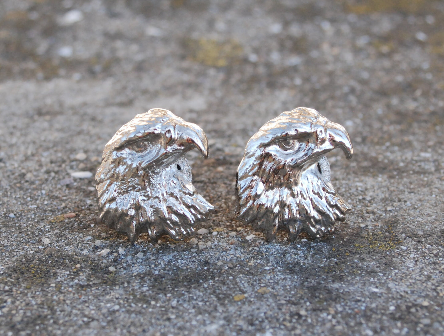 Eagle Pewter Motorcycle License Plate Bolts, Chopper Decor (Set of 2)