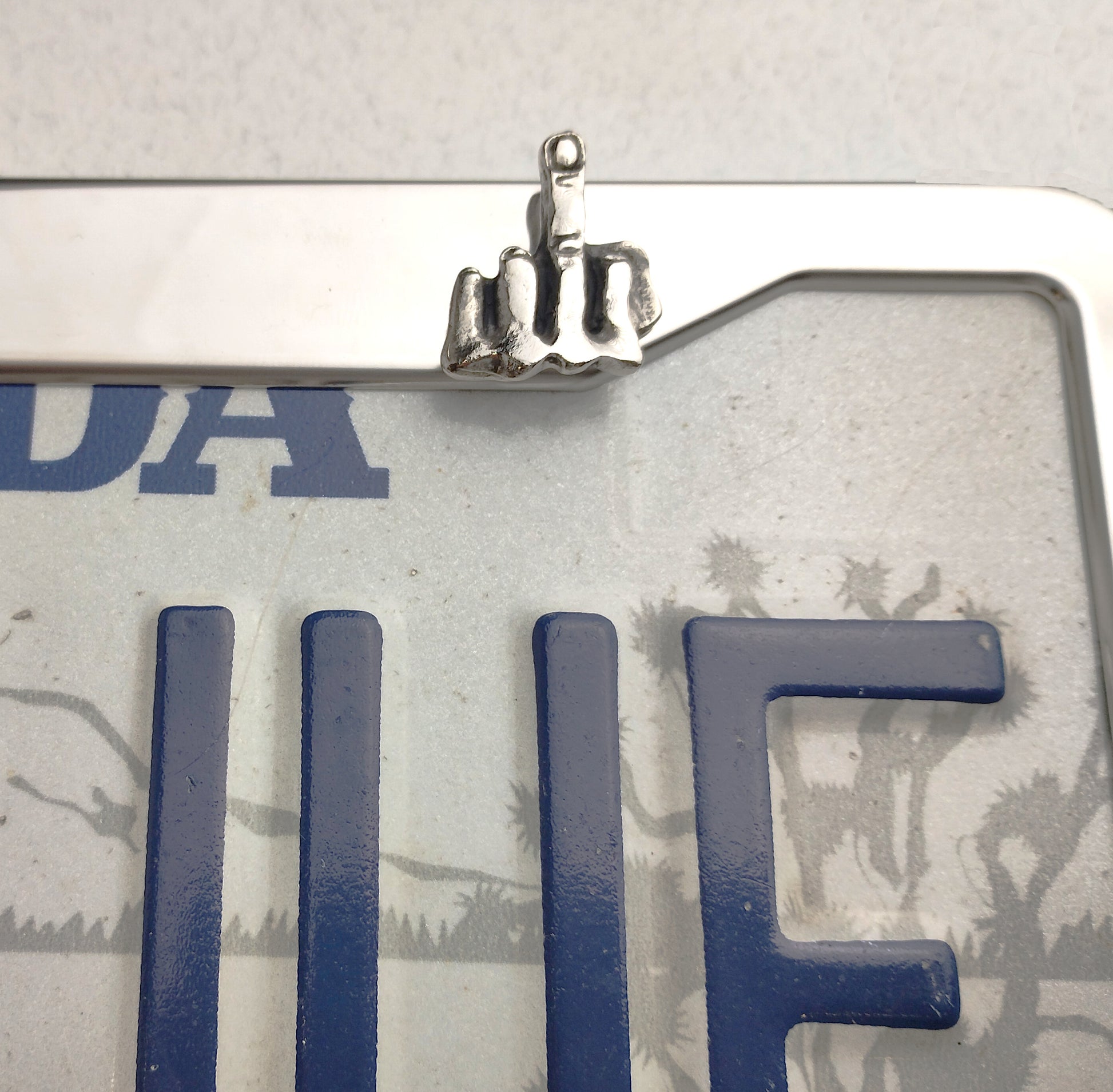 Badass motorcycle license plate bolts handmade from pewter