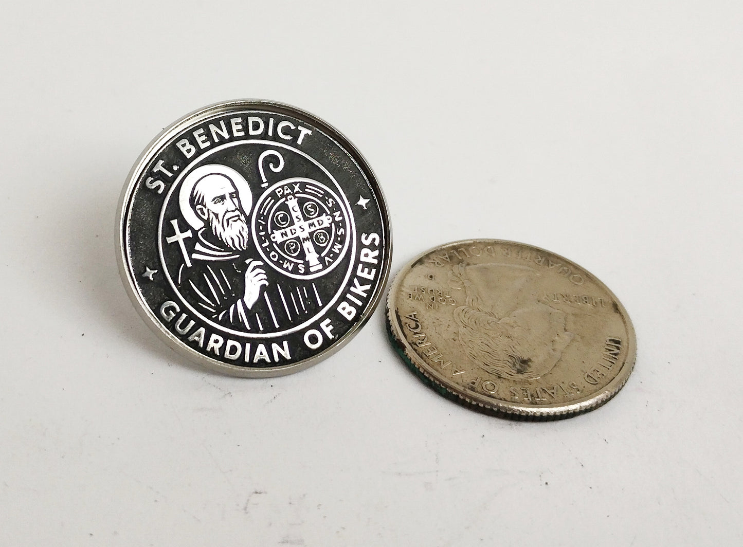 Saint Guardian Bolt for Indian Motorcycles – Seat Fender Screw, St. Benedict, Christopher, Michael, Paul, Biker Protection Gift