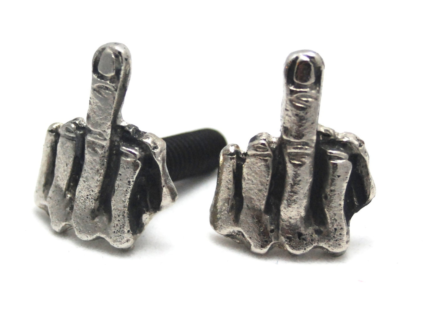 License plate motorcycle bolt,middle finger,flip off, windshield screw,biker gift,chopper,badass,truck,hotrod,atv
