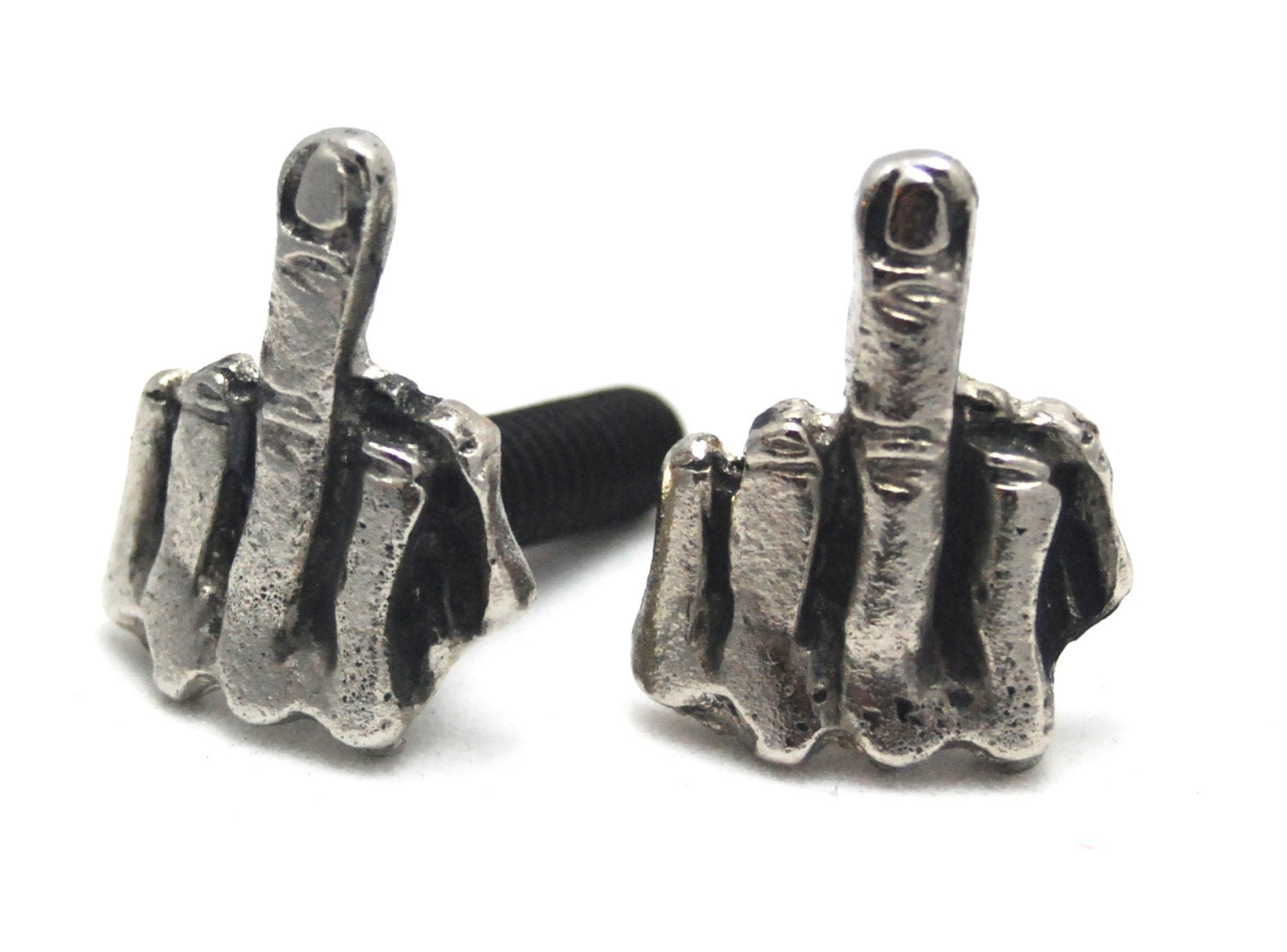 License plate motorcycle bolt,middle finger,flip off, windshield screw,biker gift,chopper,badass,truck,hotrod,atv