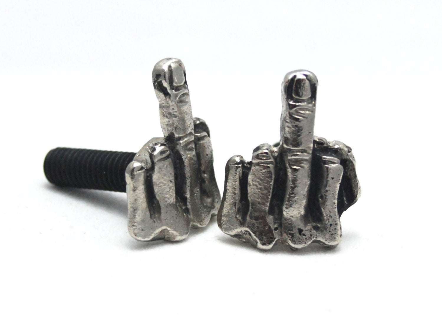 License plate motorcycle bolt,middle finger,flip off, windshield screw,biker gift,chopper,badass,truck,hotrod,atv