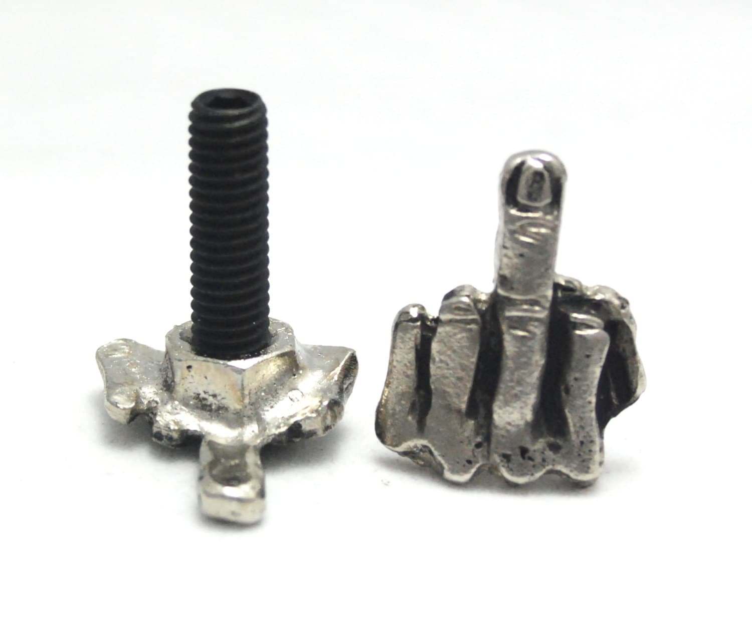 License plate motorcycle bolt,middle finger,flip off, windshield screw,biker gift,chopper,badass,truck,hotrod,atv