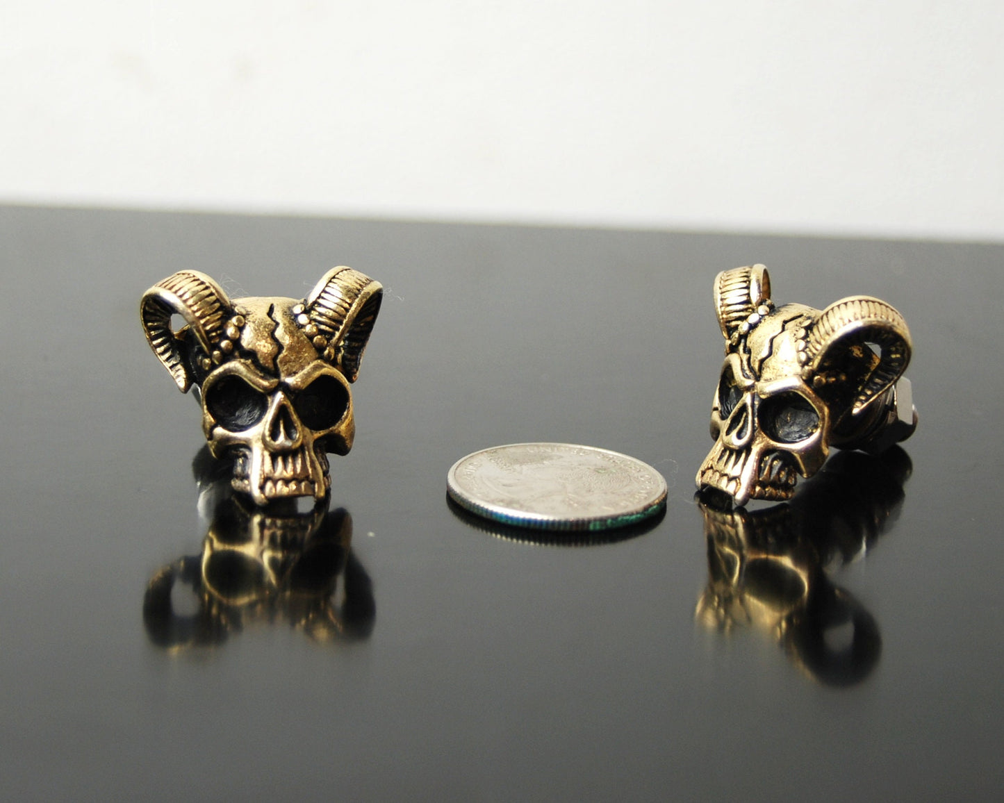 Ram Skull License Plate Bolts, Motorcycle Decor, Biker Gift