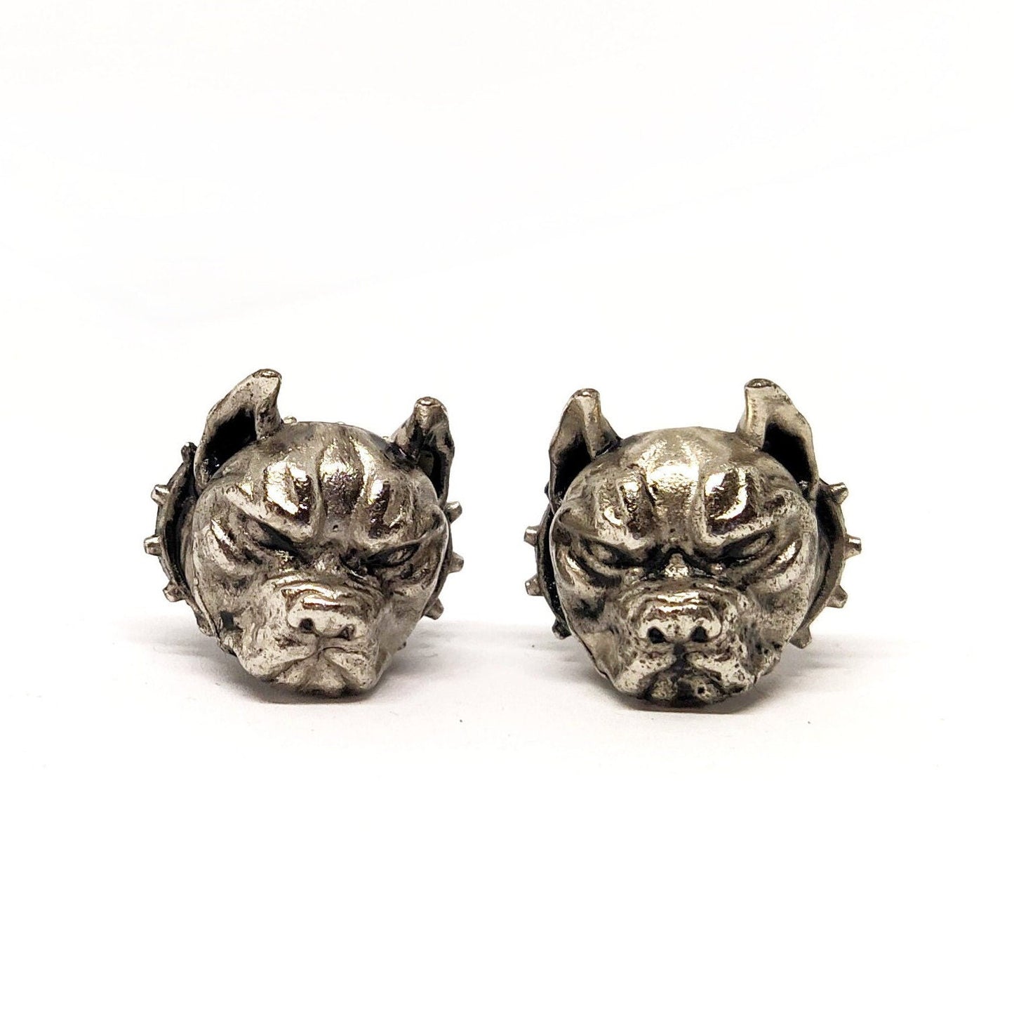 2 pitbull dog screws for License plate tag,custom bolts,windshield ,biker gift,motorcycle,chopper,badass,bobber,motorbike,bike,pitbul