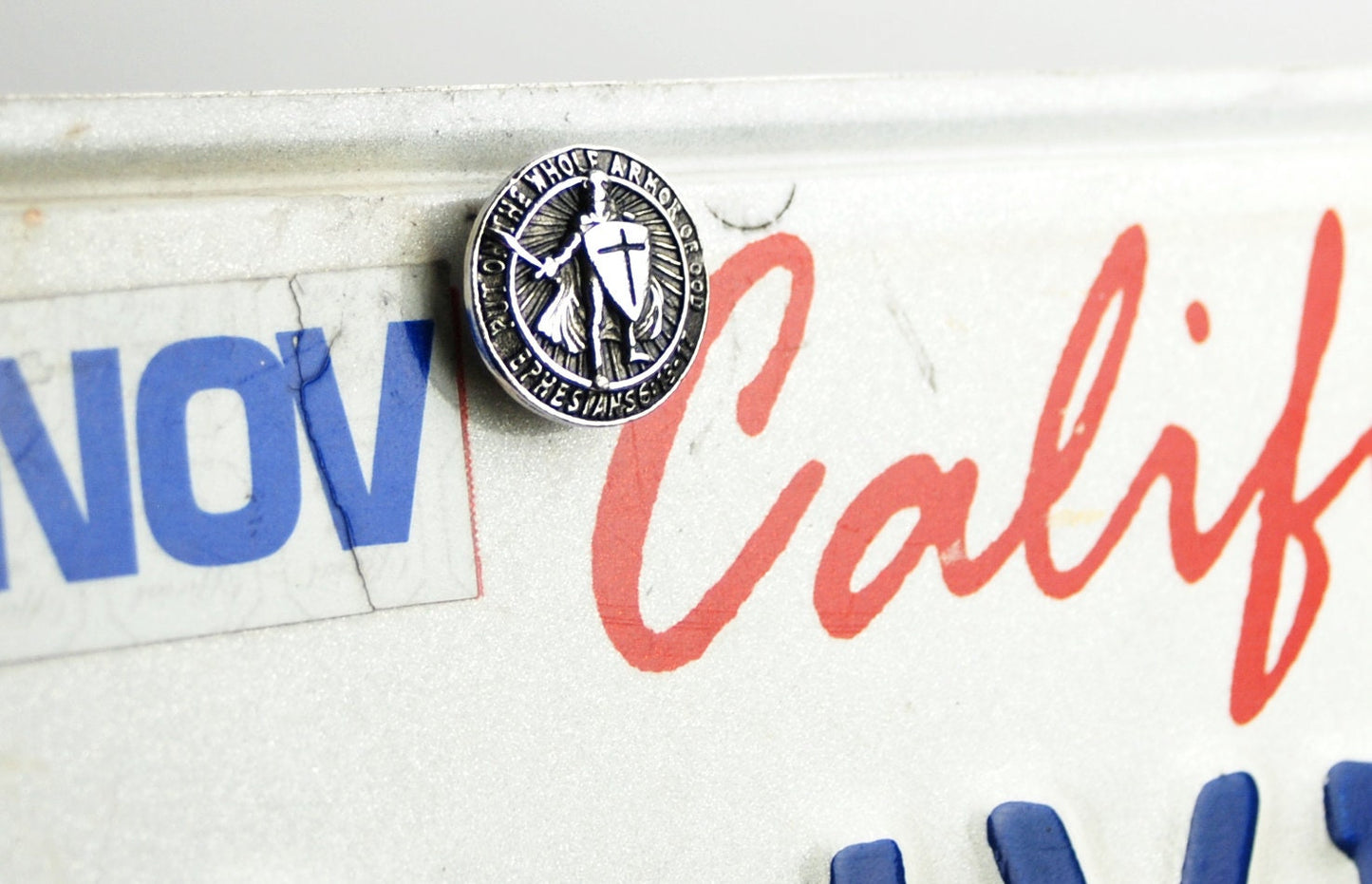 Victory Cross License Plate Bolts – Templar Knight Screws, St Paul Ephesians 6, Armor of God Car Windshield Accessories,motorcycle