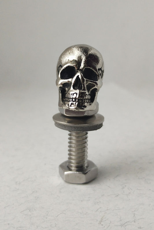 Custom engraved Skull bolt for Harley rear fender mount