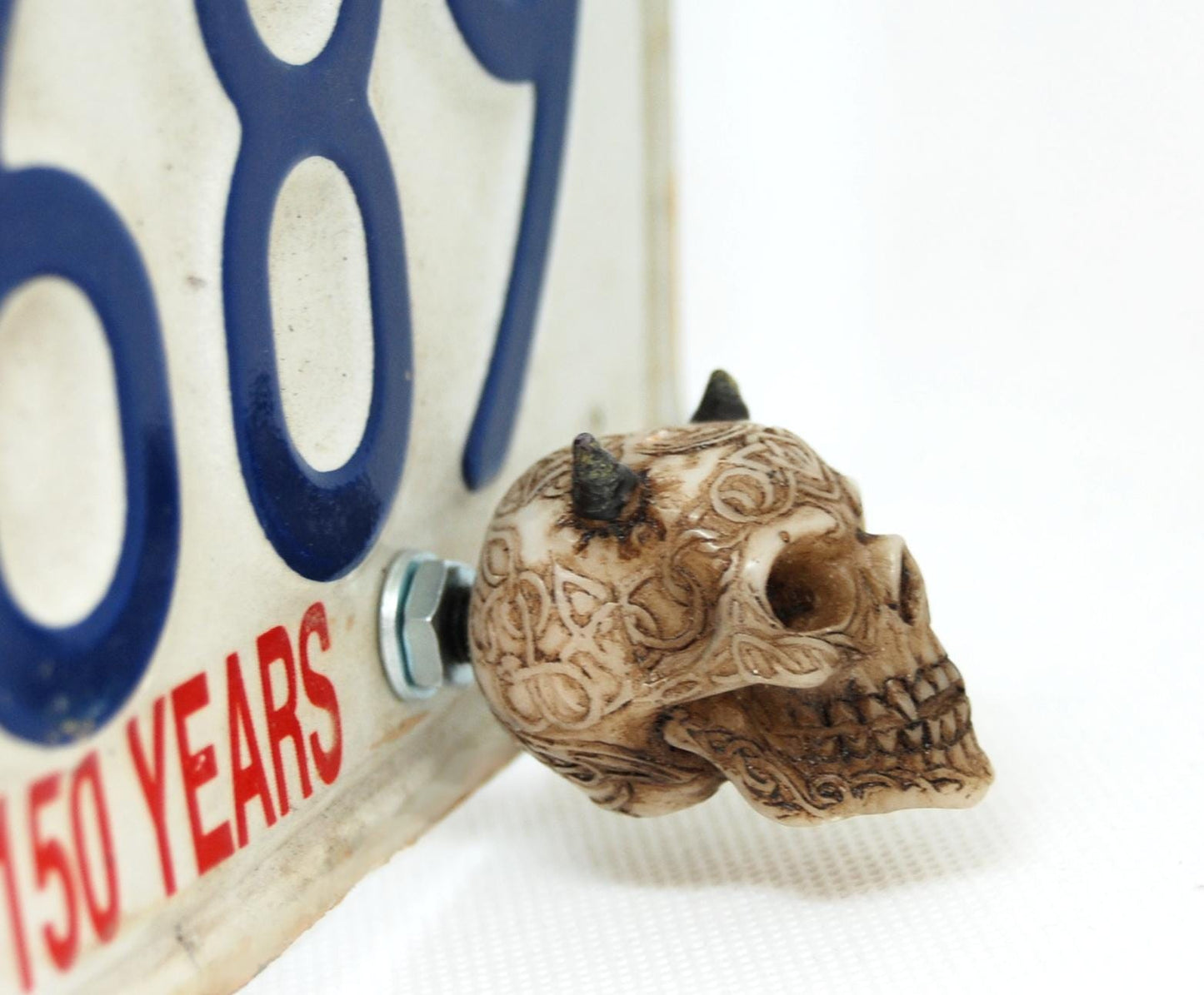 Demon Skull license plate bolts. Number tag screw for all motorcycles Harley Davidson,Yamaha,Suzuki,honda,Kawasaki,ktm,ducati,DDP