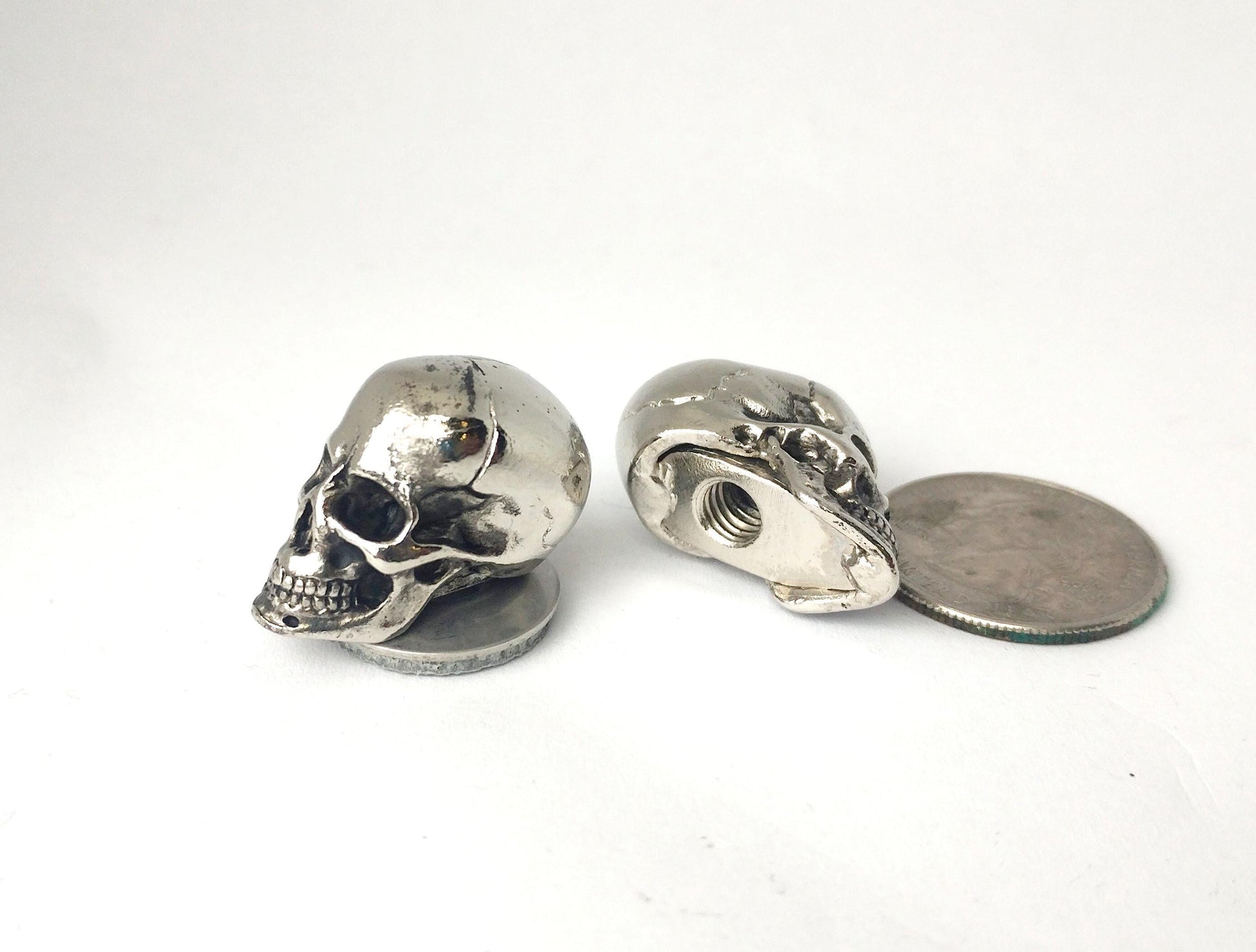 1/4-20 threaded skull nuts for motorcycle seat hardware
