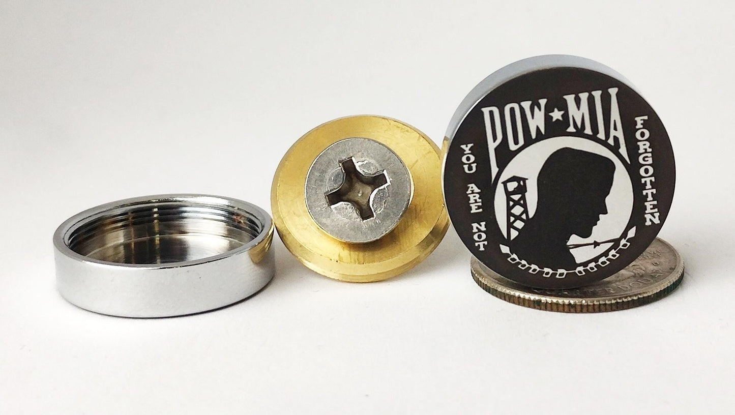 Unique personalized license plate screws with engraving