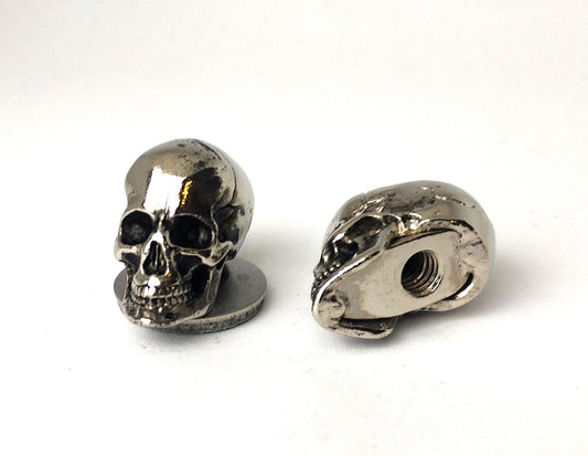 2pcs Skull solo seat nuts with 1/4-20 thread for Harley
