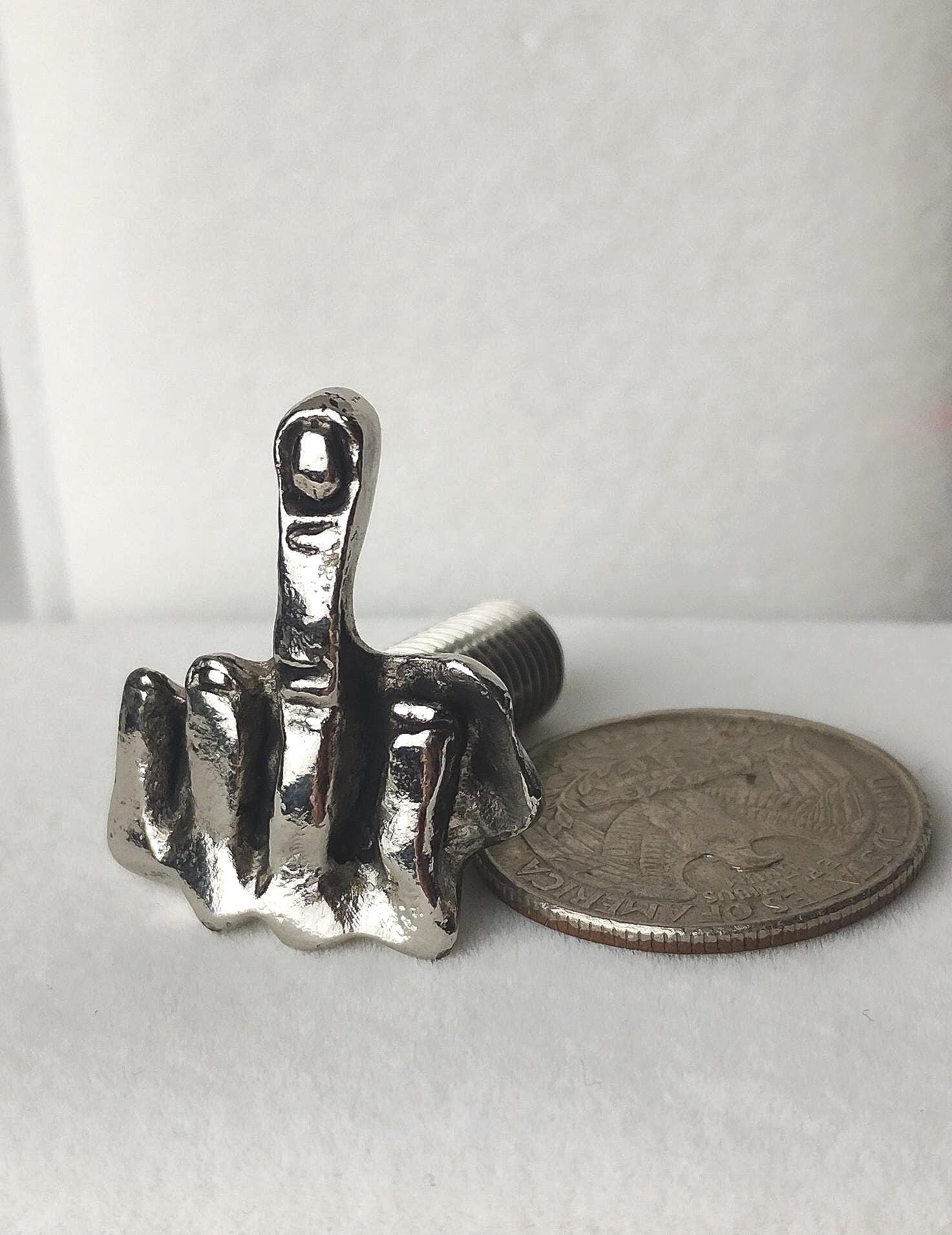 M8 Indian Motorcycle seat bolt with bold Middle Finger design