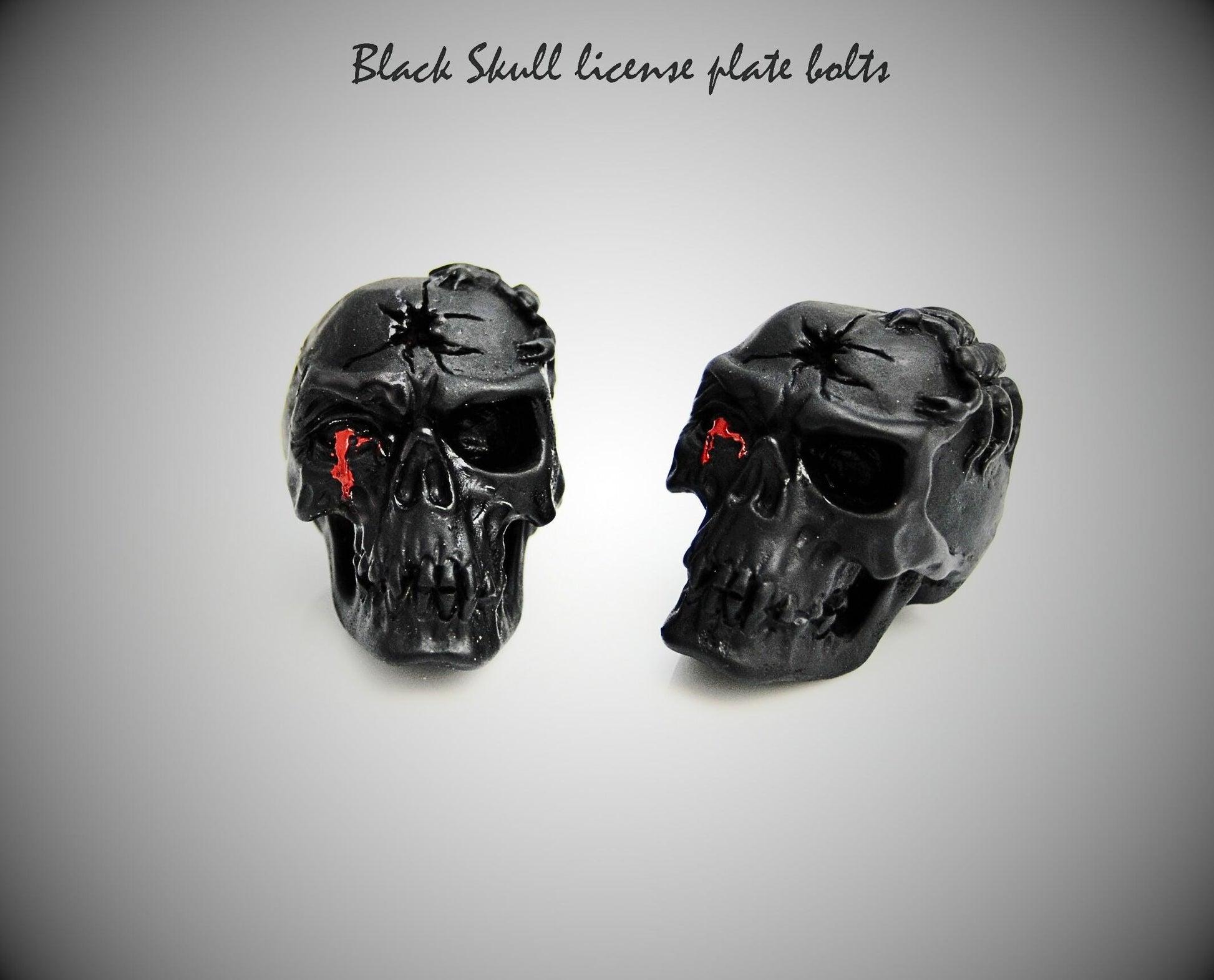 Demon Skull license plate bolts. Number tag screw for all motorcycles Harley Davidson,Yamaha,Suzuki,Kawasaki,honda,ktm,ducati,skeleton