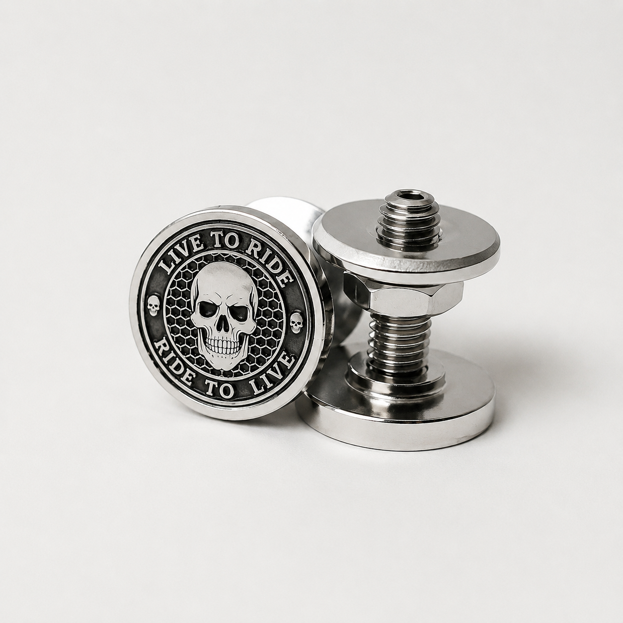 Custom Skull Seat Bolt for Indian Motorcycles – M8 Thread (Scout)