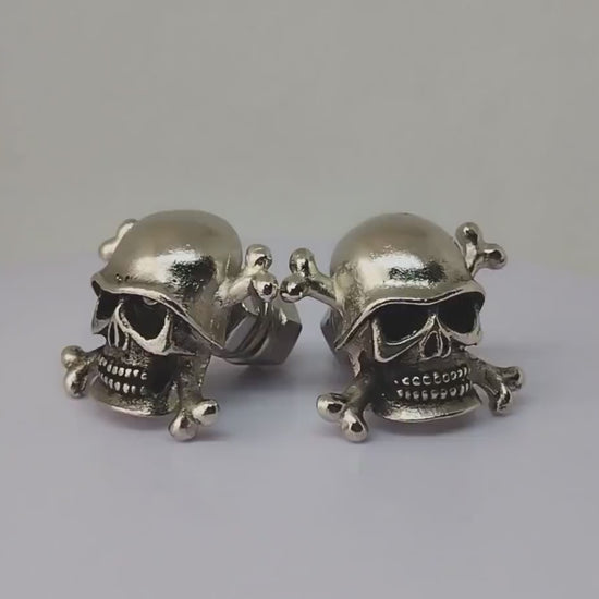 Crossbones Skull License Plate Bolts – Motorcycle Number Tag Frame Fasteners